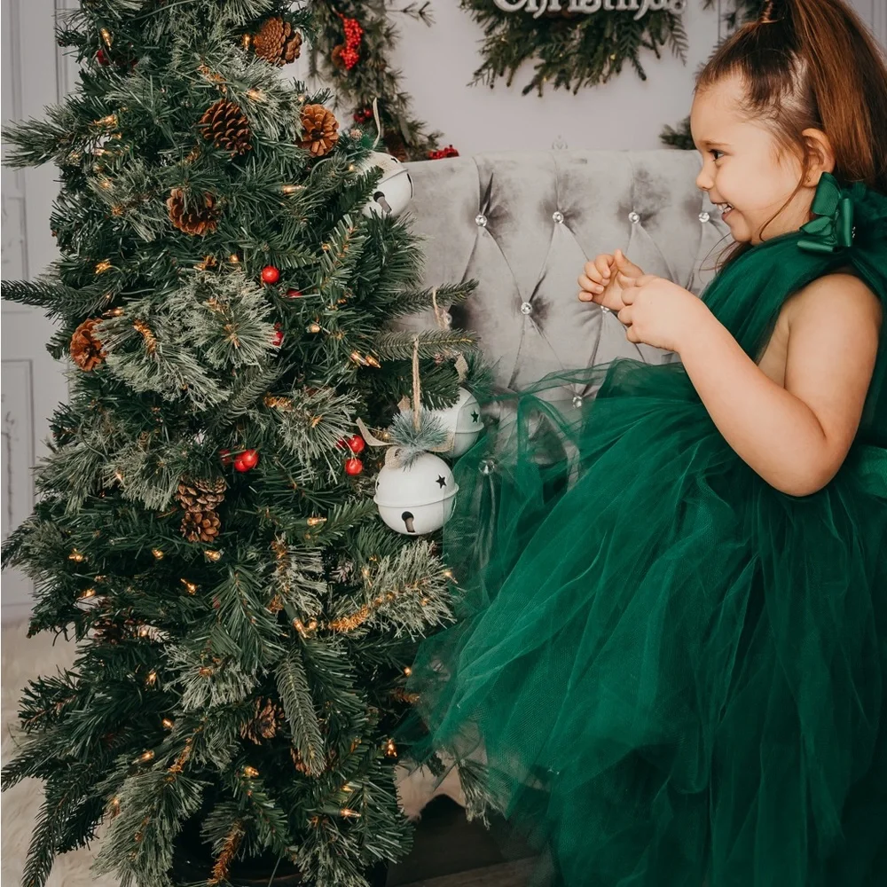 Toddler girl Christmas tulle dress - Picture 3 of 5
